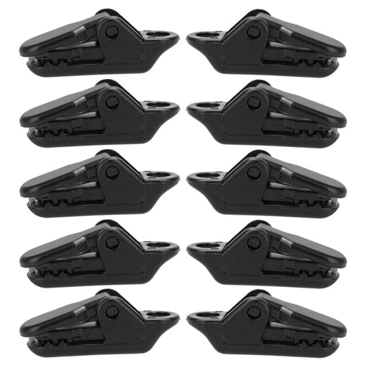 10pcs Tents Accessories Awning Wind Rope Clamp Plastic Clip Outdoor Camping Tent Alligator Cip Hook, Plastic Clip