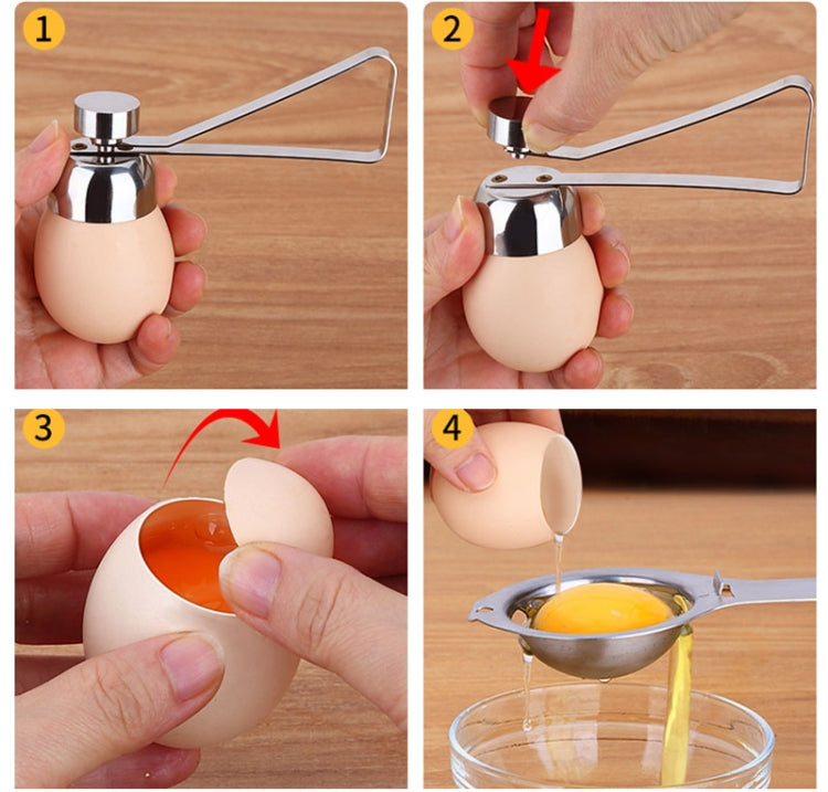 Metal Egg Scissors Egg Topper Cutter Shell Opener Stainless Steel Boiled Raw Egg Creative Kitchen Tools, Egg Topper