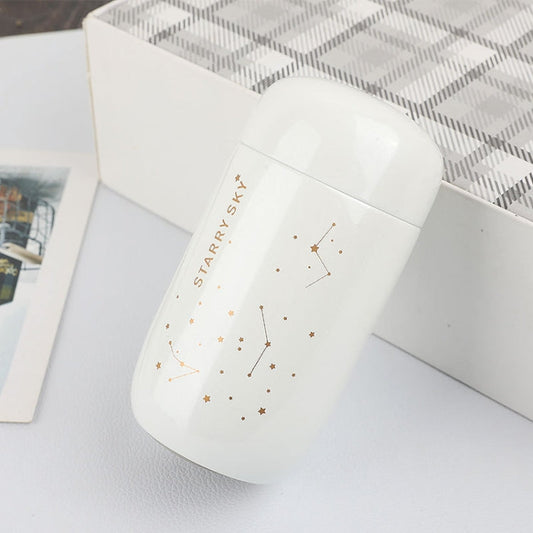 Portable Children Mini Cute Vacuum Flask Star Pocket Water Cup, Star White, Star Black