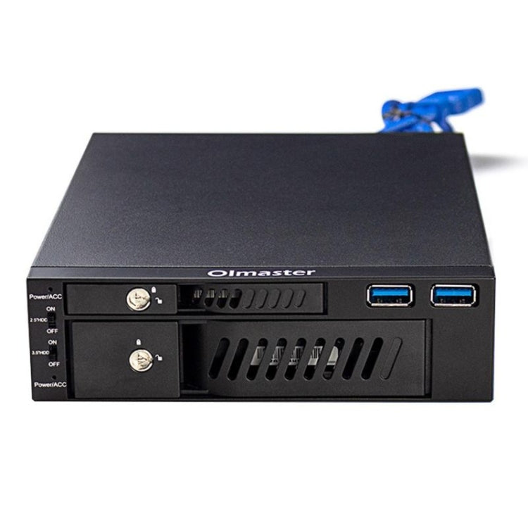 Oimaster MR-6203 Double Bay Optical Drive Hard Drive Box Hard Drive Bracket, MR-6203
