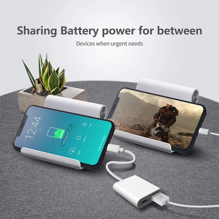 8 Pin To USB2.0+8 Pin Interface OTG Sdapter, Support IOS System