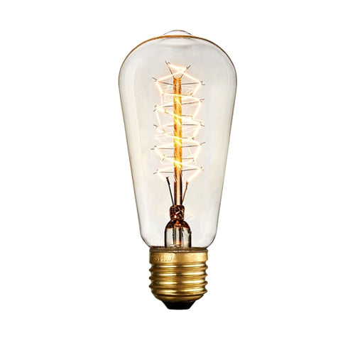E27 40W Retro Edison Light Bulb Filament Vintage Ampoule Incandescent Bulb, AC 220V, A19 Spirai, G80 Spirai, G80 Filament, G95 Spirai, G95 Filament, ST64 Spirai, ST64 Christmas tree, ST64 Filament, T10 Filament, T185 Filament, T45 Spirai, T45 Filament