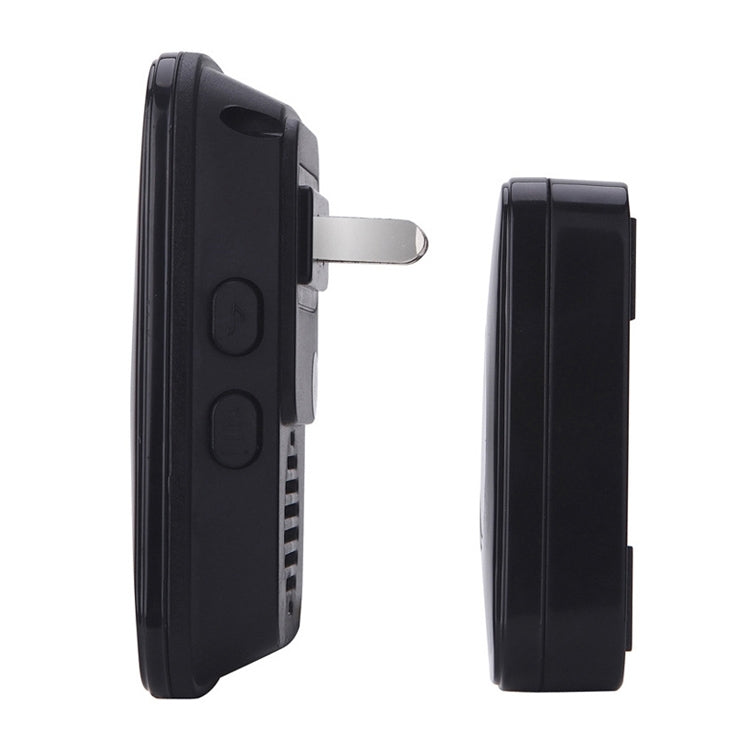 CACAZI A10 300m Long Range No Battery Waterproof LED Light Smart Wireless Doorbell, EU Plug