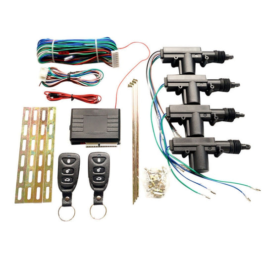 7pcs /Set Car Remote Control Central Lock Keyless Entry System With Motor, External Speaker, Double Flashing Prompt, TSK-409B-T240