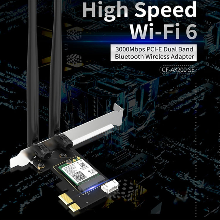CF-AX200 SE 3000Mbps PCI-E Dual Band Frequency Bluetooth Wireless Network Card