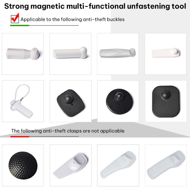 15000GS Universal Anti-theft Strong Deduction Device Clothes Label Magnetic Buckle Supermarket Security Accessories, 12000GS