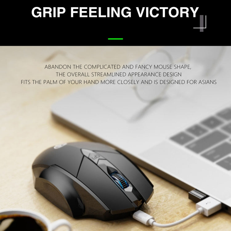 Inphic A1 6 Keys 1000/1200/1600 DPI Home Gaming Wireless Mechanical Mouse, Colour: Gray Wireless+Bluetooth 4.0+Bluetooth 5.0, Black Wireless Charging Silent Version, Gray Wireless Charging Silent Version, Gray Wireless+Bluetooth 4.0+Bluetooth 5.0      ...