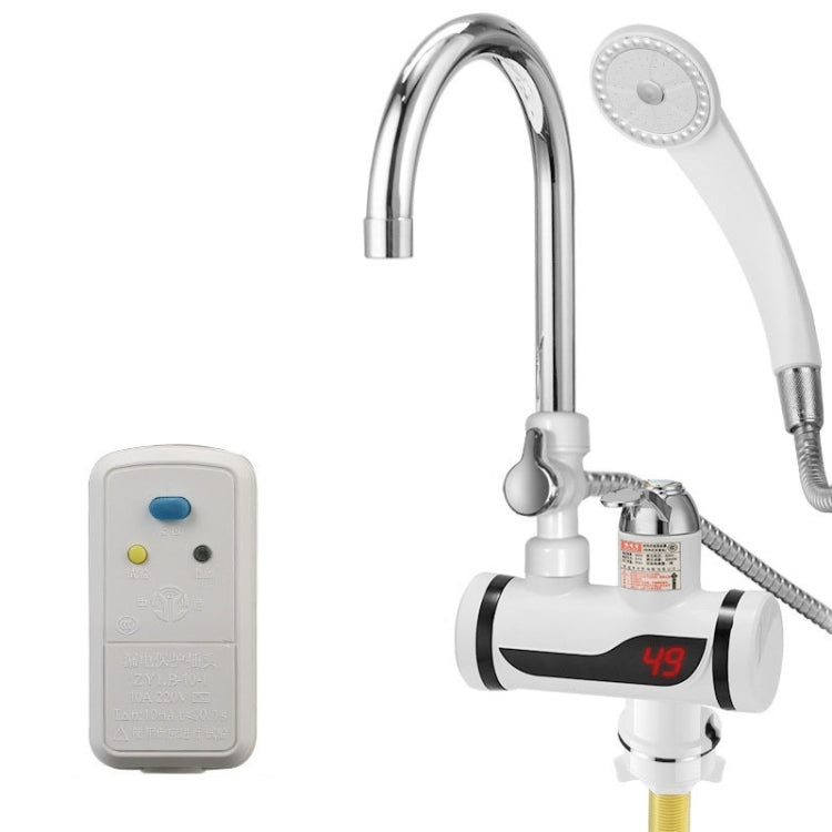 Kitchen Instant Electric Hot Water Faucet Hot & Cold Water Heater EU Plug, Lamp Display Lower Water Inlet, Lamp Display Side Water Inlet, Lamp Display Leakage Protection Lower Water Inlet, Lamp Shows Leakage Protection Side Water Inlet                 ...