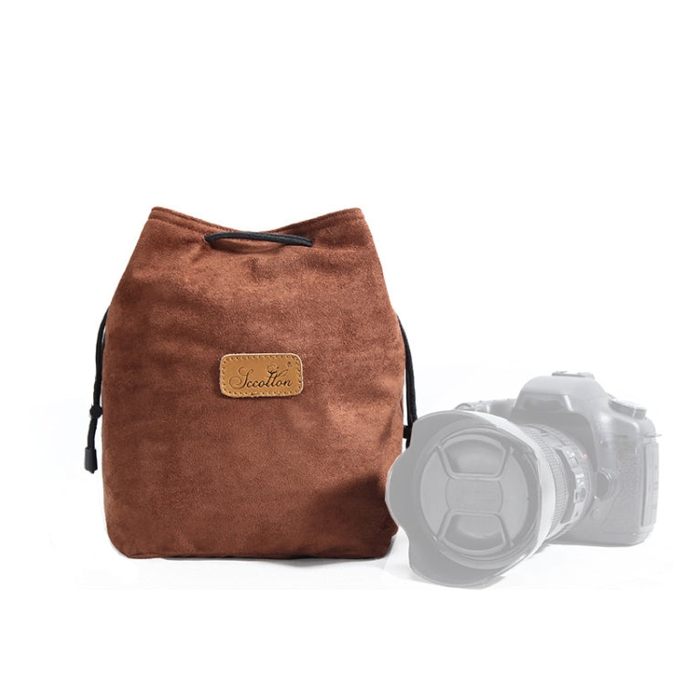 S.C.COTTON Liner Shockproof Digital Protection Portable SLR Lens Bag Micro Single Camera Bag, Square Khaki L, Square Blue L, Square Gray L, Square Brown L, Square Black L, Square Khaki M, Square Blue M, Square Gray M, Square Brown M, Square Black M    ...
