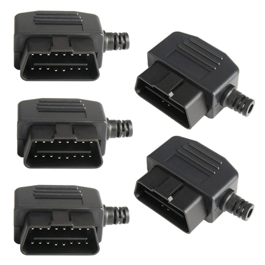 5 PCS 16PIN Car Male Connector OBD2 Connector Plug + Shell + Line Card + Screw OBD Plug J1962M, OBD Plug