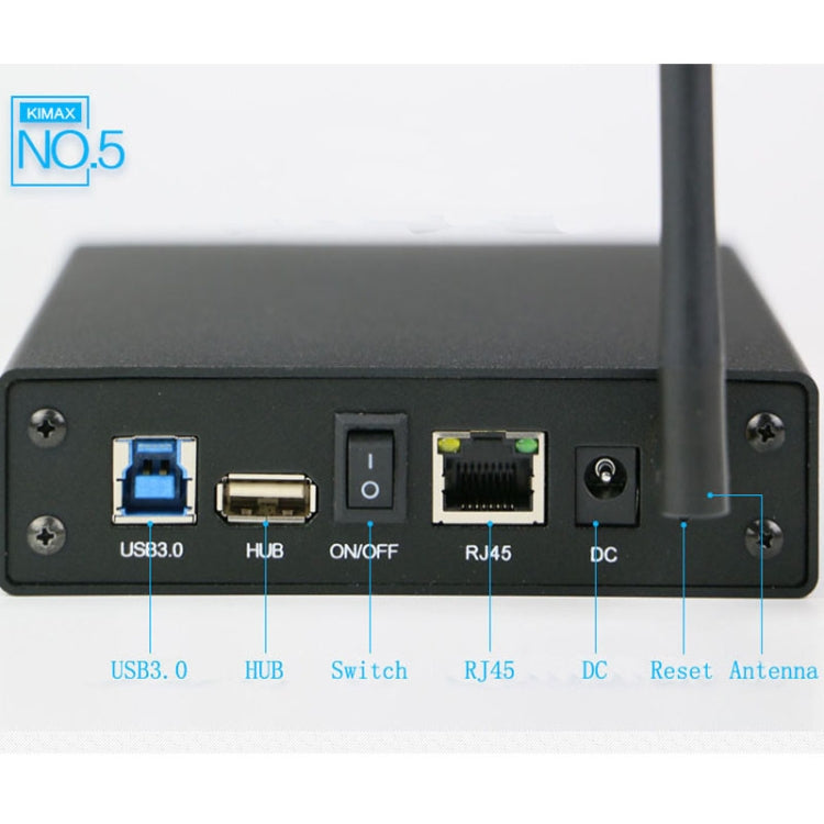 Blueendless 3.5 inch Mobile Hard Disk Box WIFI Wireless NAS Private Cloud Storage( US Plug)