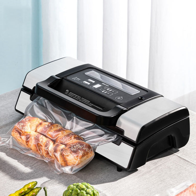 Deli Household Food Sealing Machine Fresh-Keeping Compression Small Packaging Machine, CN Plug, Model: 14891 (Black)