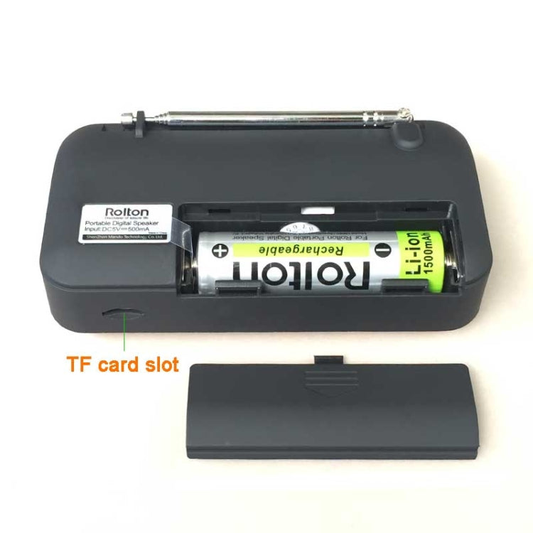 Rolton W405 Portable Mini FM Radio TF Card USB Receiver Music Player with LED Display(Gold)