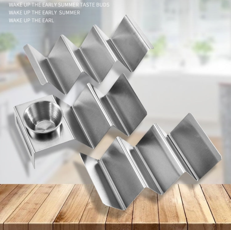 Baking Stainless Steel Pancake Rack Buffet Tools With Cup, With Cup, With Handle