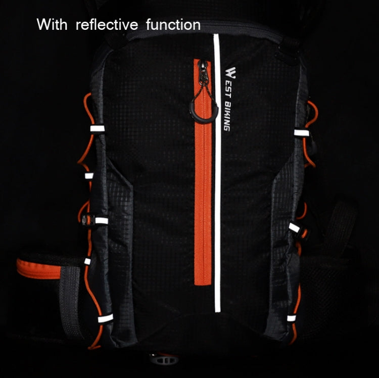 WEST BIKING Mountain Bike Riding Backpack Outdoor Lightweight Travel Bag(Orange)