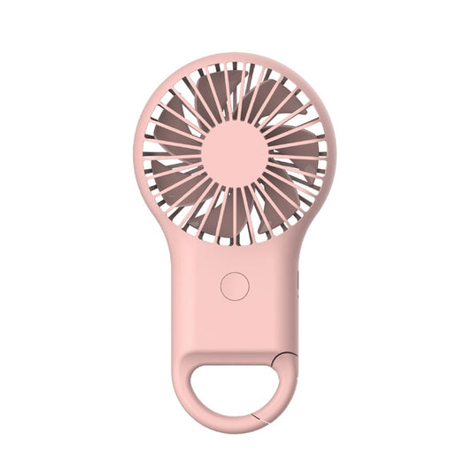 Handheld Pocket Mini Small Fan Portable Charging Outdoor USB Fan With 7 Color Light, Pink, ArmyGreen, Orange