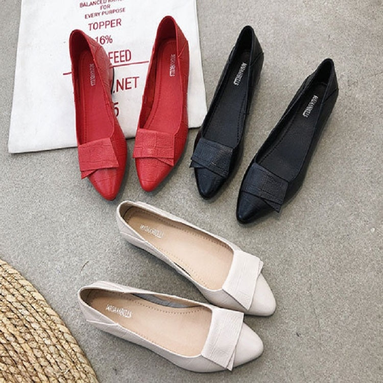 Spring And Summer Cowhide Shoes With Thick Heel Mid-Heel For Women, 40, 34, 35, 36, 37, 38, 39, 41
