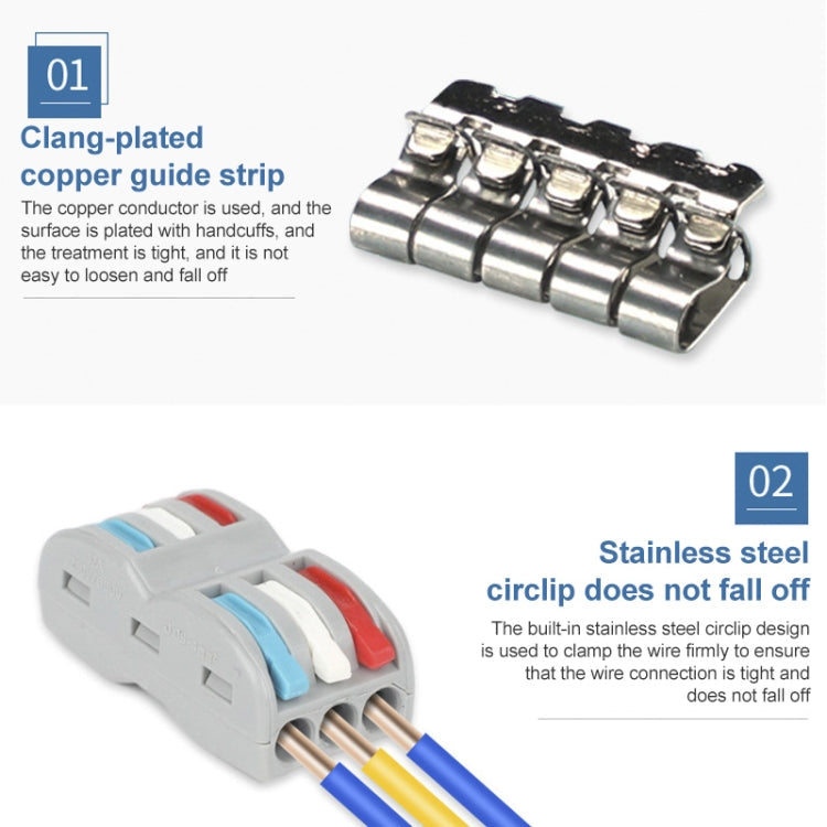 SPL-2 2 In 3 Out Colorful Quick Line Terminal Multi-Function Dismantling Wire Connection Terminal, SPL-2 2 In 3 Out, SPL-3 3 In 3 Out, SPL-42 2 In 4 Out, SPL-62 2 In 6 Out, SPL-63 3 In 6 Out, SPL-93 3 In 9 Out, LT-624 2 In 4 Out, LT-626 2 In 6 Out     ...