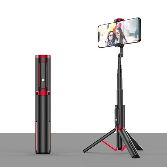 Bluetooth Selfie Stick with Tripod Multi-function Gimbal Mobile Phone Fill Light Live Support, Passion Red, Black, Girl Powder, White Gold