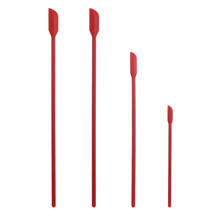 4 in 1 Silicone Mini-Pointed Scraper Lengthening Cosmetic Bottle Scraper Jam Spatula Set, 4 in 1 Red, 4 in 1 Black, 4 in 1 Colorful, 4 in 1 Purple, 4 in 1 Green