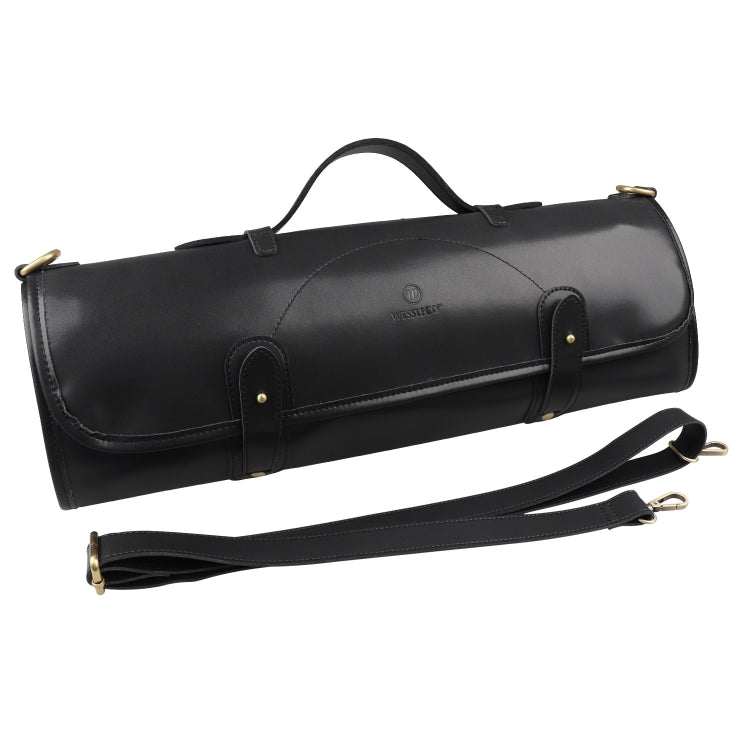 WESSLECO Chef Knife Storage Bag Portable Roll Knife Storage Bag, Portable Roll Black, WESSLECO Brown