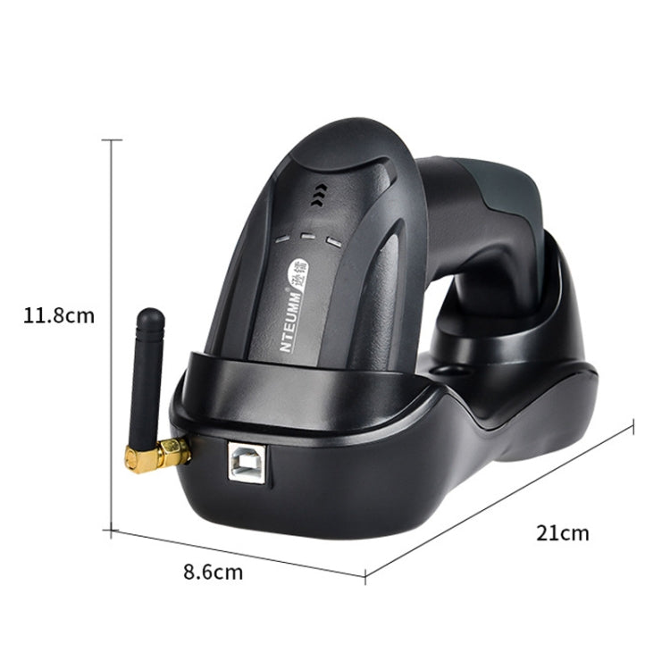 NETUM H8 Wireless Barcode Scanner Red Light Supermarket Cashier Scanner With Charger, Specification: Two-dimensional, One-dimensional, Two-dimensional