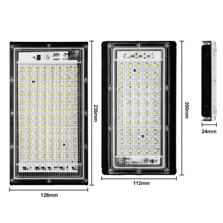Waterproof LED Flood Light Outdoor Garden Light Construction Site Lighting Project Light, Specs: 100W 96 Beads (Cool White)