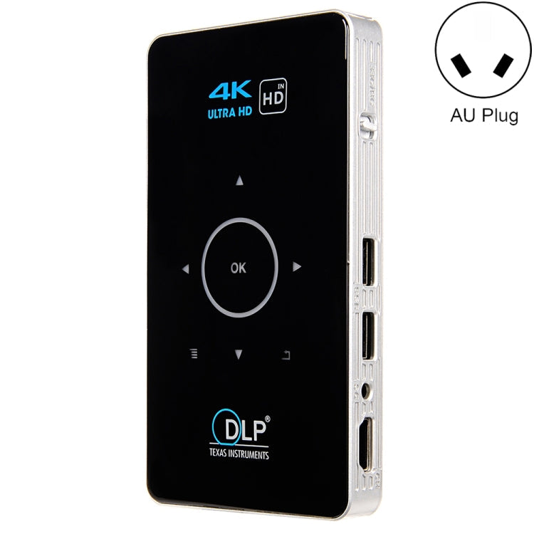 C6 2GB+32GB Android Smart DLP HD Projector Mini Wireless Projector, US Plug (Black), EU Plug (Black), UK Plug (Black), AU Plug (Black), US Plug (White), UK Plug (White), AU Plug (White)