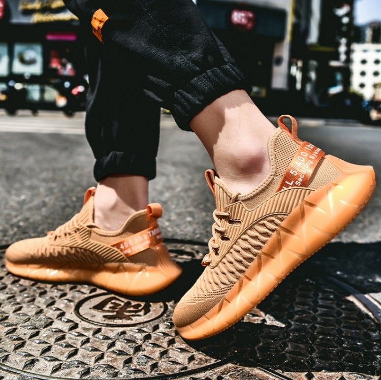 Men Lightweight Breathable Mesh Sneakers Flying Woven Casual Running Shoes, 38, 39, 40, 41
