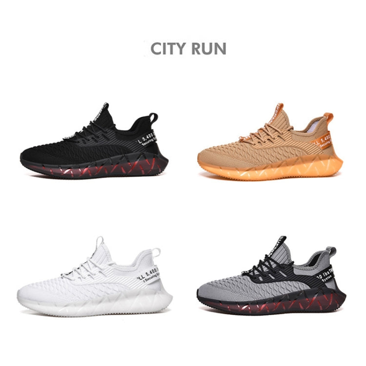 Men Lightweight Breathable Mesh Sneakers Flying Woven Casual Running Shoes, 42, 43, 44, 45, 46