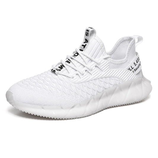 Men Lightweight Breathable Mesh Sneakers Flying Woven Casual Running Shoes, 46