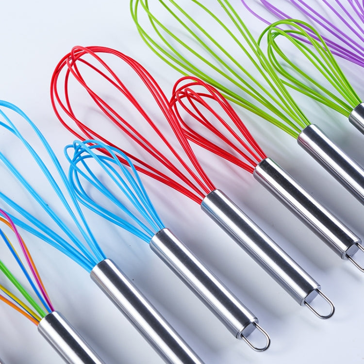 Silicone Egg Beater Home Egg Mixer Kitchen Gadgets Cream Baking Tools, Colour: 12 inch Colorful