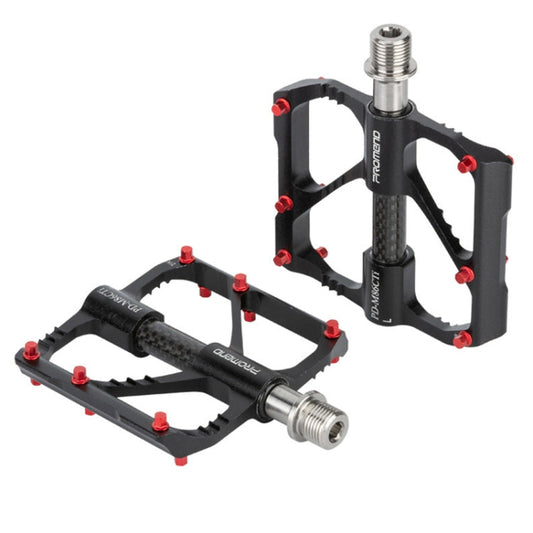 1 Pair PROMEND Titanium Axle Carbon Tube Bicycle Pedal Mountain Bike Road Bike 3 Palin Pedal, PD-M86C-TI
