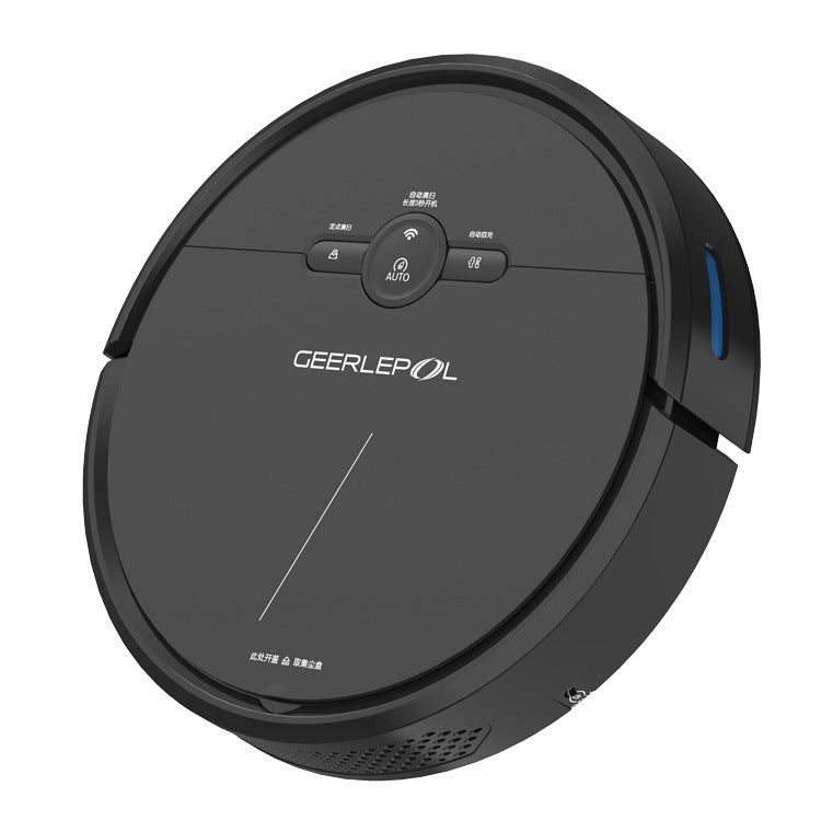GEERLEPOL Smart Home Automatic Refilling Sweeping Robot, High Configuration Support Mobile Phone APP, White, Black