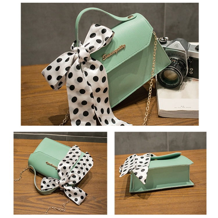 2 PCS FS-018 Woman Portable Small Square Bag Chain Shoulder Crossbody Coin Purse(Green)