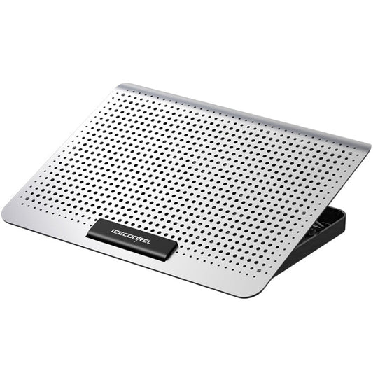 ICE COOREL Laptop Aluminum Alloy Radiator Fan Silent Notebook Cooling Bracket, Space Silver, Six-Fan Space Silver, Six-Fan Tungsten Gold Black