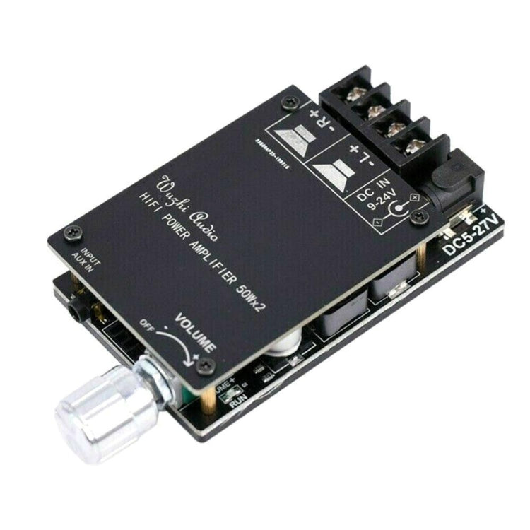 ZK-502C HIFI Wireless Bluetooth 5.0 TPA3116 Digital Power Audio Amplifier Board  50W X 2 Stereo AMP Amplificador, ZK-502C With Shell, ZK-502C Without Shell