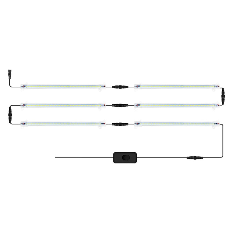 LED Plant Lamp Household Full Spectral Filling Hard Lamp Strip, Style: 30cm 6 Head(Sun Light UK Plug)