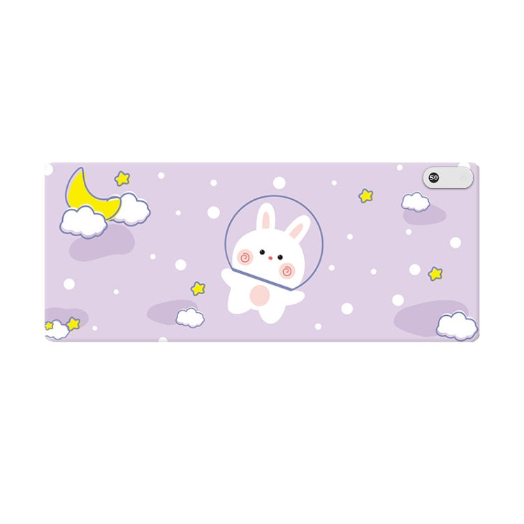 Intelligent Digital Display Timing Heating Mouse Pad Office Desktop Electric Heating Mat, CN Plug, Rabbit 80x33cm, Black 80x33cm, Grey 60x36cm