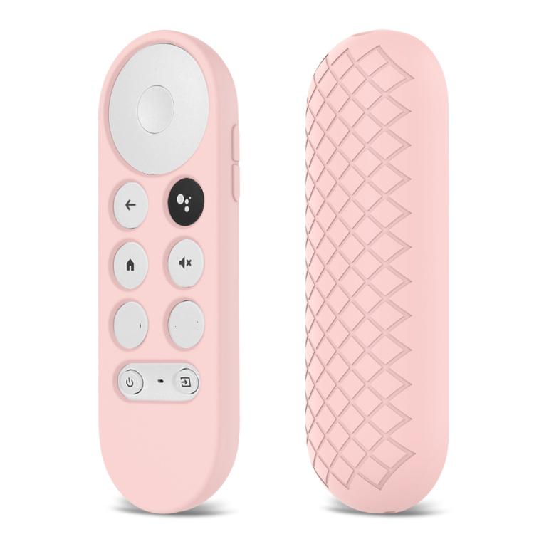 2 PCS Silicone Protective Shell for Google Chromecast 2020 Remote Control, Red), (Black), (Silver Gray), (Sky Blue), (White), (Pink)