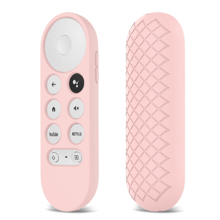2 PCS Silicone Protective Shell for Google Chromecast 2020 Remote Control, Red), (Black), (Silver Gray), (Sky Blue), (White), (Pink)