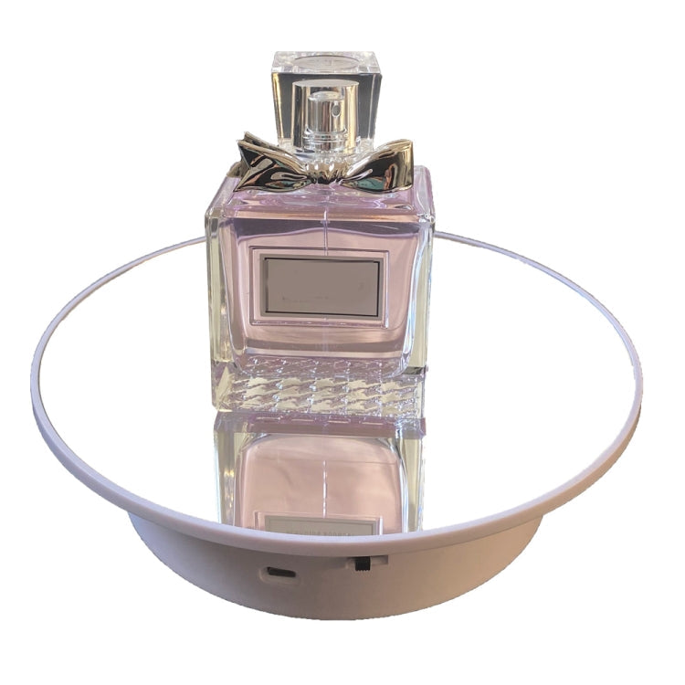 25cm USB Power Rotating Display Stand Video Shooting Props Turntable, Black Mirror, White Mirror, Golden Mirror, Silver Mirror, White+White Velvet, White+Black Velvet, White Bottom Frosted, Black Bottom Frosted, Black+Black Velvet