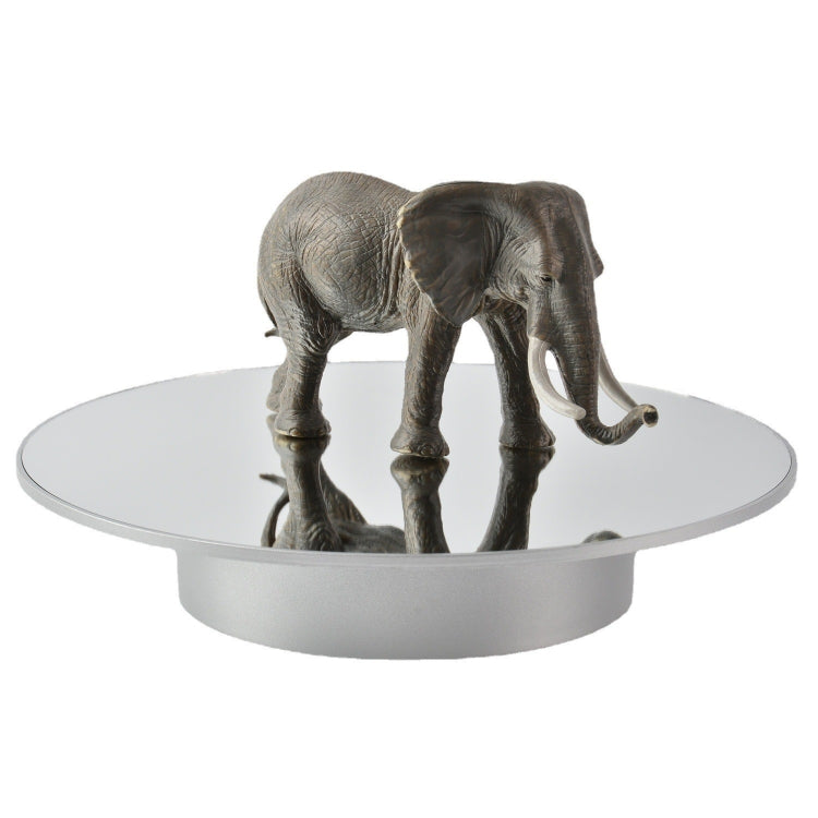 25cm USB Power Rotating Display Stand Video Shooting Props Turntable, Black Mirror, White Mirror, Golden Mirror, Silver Mirror, White+White Velvet, White+Black Velvet, White Bottom Frosted, Black Bottom Frosted, Black+Black Velvet