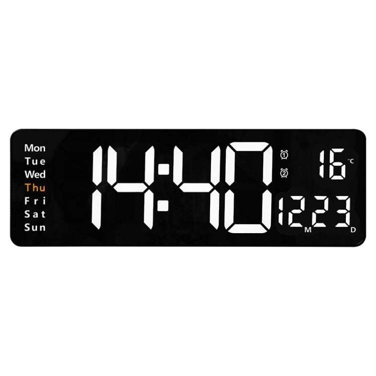 6626 Living Room Wall-Mounted Large Screen Display LED Digital Clock, 16 Inch White Temperature, 16 Inch Orange Temperature, 16 Inch Green Temperature