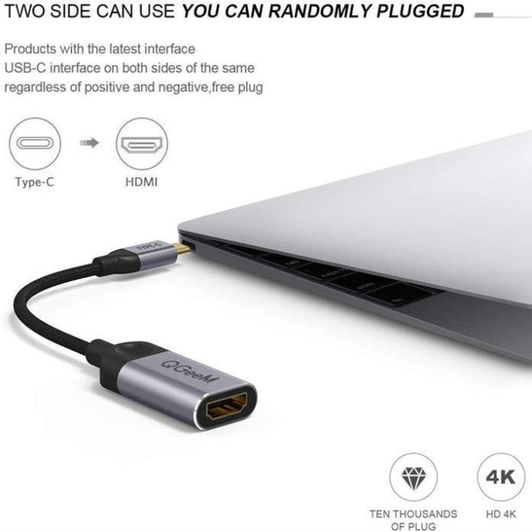 QGeem QG-UA01 USB Type-C To HDMI Adapter(Grey)