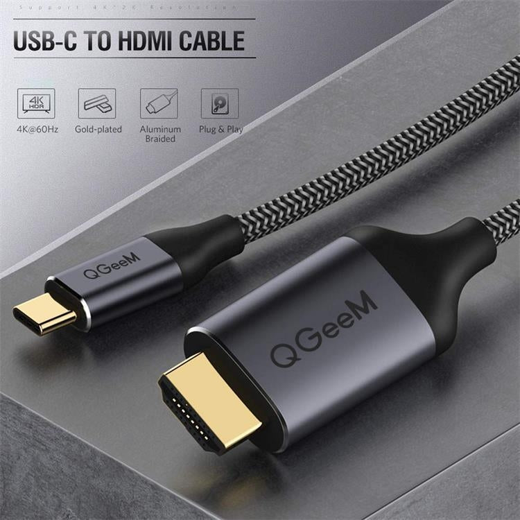 QGeeM QG-UA09 Type-C To HDMI Cable 1.2m