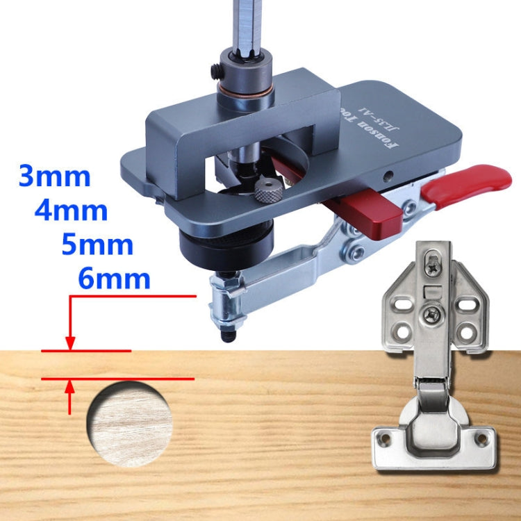 35mm Hinge Open Hole Cabinet Door Plate Hinge Packed Locator, 6 PCS / Set Hinge Open Hole