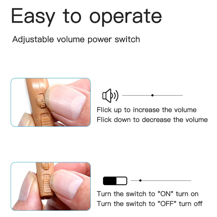Elderly Use Can Charge Sound Amplifier Hearing Aid, Specification:, US Plug, EU Plug