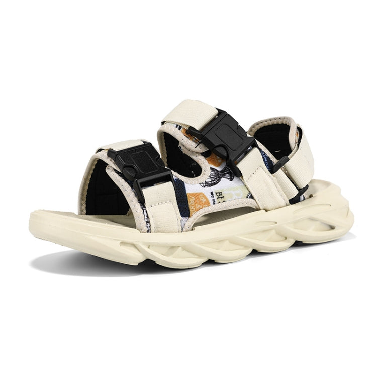 Casual Open Toe Breathable Beach Slippers Beach Sandals For Men, Size: 42(Black)