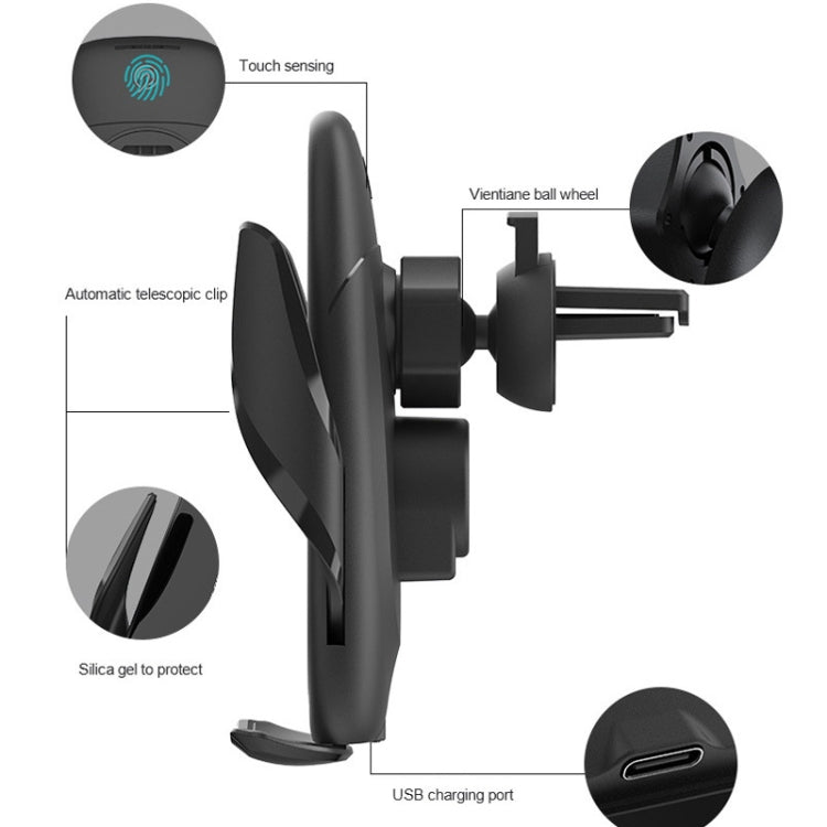 M11 Automatic Electromagnetic 15W Car Wireless Charging Bracket